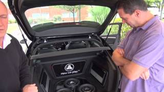 JL AUDIO TW3 DEMO CAR TRIPLE SUB FLAT INSTALL IN AUDI A3