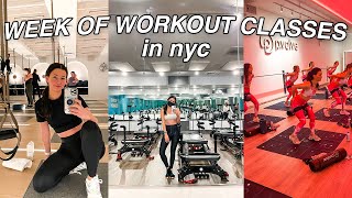 FITNESS VLOG | a week of the MOST POPULAR workout classes in NYC