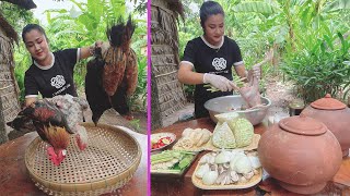 Yummy native chicken cook with country style - Cooking with Sreypov