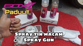 Proses cat Cover Enjin GBO | Spray Tin hasil macam guna Spray Gun | GOX7