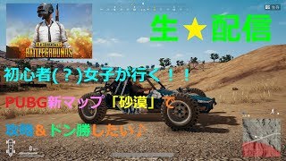 【PUBG】初心者(?)女子が行く！　新マップ「砂漠」で攻略＆ドン勝したいのだっっ！！　#１４０【ちびぞぉ】