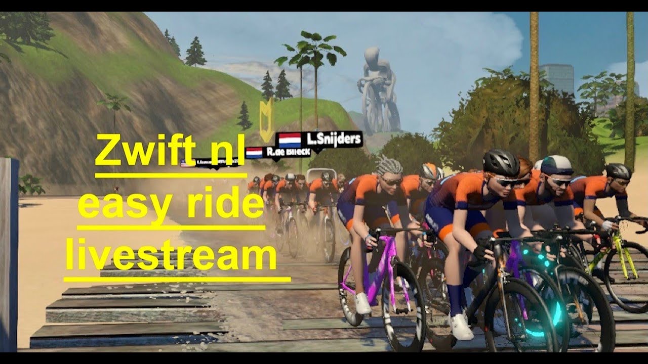 ZWIFT NL EASY ROLL WATOPIA WAISTBAND RIDING ON THE REALPLATE PARCOURS ...