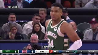 Giannis Disrespected By Entire Pistons After Dares Him Shoots 3 Pointer