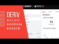 Deriv Affiliate Dashbord Overview