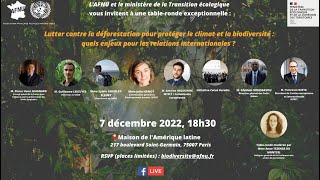 AFNU TV - Table-ronde "Forêts, climat et biodiversité" / 7 décembre 2022