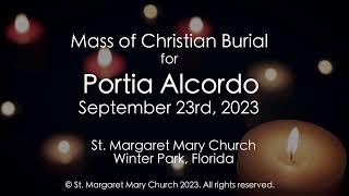 Funeral Mass for Portia Alcordo