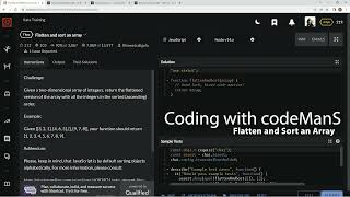 Codewars 7 kyu Flatten and Sort an Array JavaScript