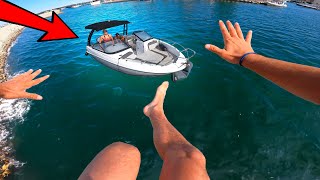 WHY DID I STEAL THIS BOAT? (Epic Parkour Chase)