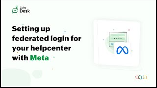 How to configure federated login for your helpcenter with Meta | Zoho Desk