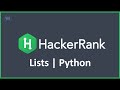 Lists | HackerRank Solution in Python