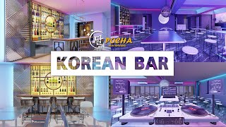 3d perspective  Korean Bar  งานออกแบบภายในร้าน