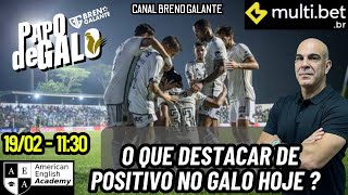 🚨AO VIVO🚨 O QUE DESTACAR DE POSITIVO NO GALO HOJE ?