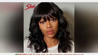 200% Density Brazilian Body Wave Wigs With Bang Sleek Bob Wigs Highlight P4/30/27 Machine Made Natur