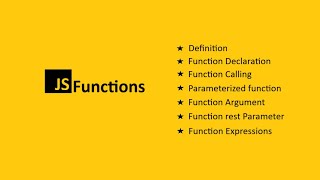 JavaScript Functions Tutorial for Beginners | Parameters, Arguments, Rest Parameter & Expressions