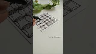 Draw with me🖌/zentangle pattern😮 #shorts #art #zentanglemandala #trending #drawwithme #viralvideo