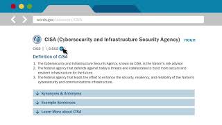 How is CISA pronounced?