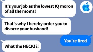 【Apple】A psycho mom from kindergarten ordered me to divorce my husband not knowing I was her boss