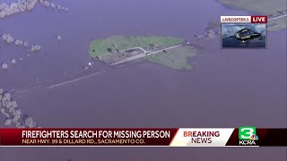 Northern California flood coverage: Search for missing person near Highway 99