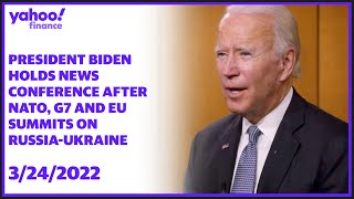 President Biden holds news conference after NATO, G7 and EU summits on Russia - Ukraine