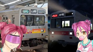 【改造】電車でD ShiningStage 東急東横線(ダウンヒル) 東急9000系東横線 VS 東急9000系大井町線 (東急9000系バブルボンバーカラー)