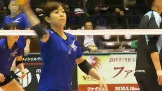 女子バレー　上尾　　大室璃沙　試合前練習