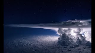 Active Cumulonimbus cloud from the cockpit.