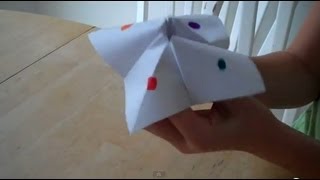 How to make a Cootie Catcher or Paper Fortune Teller, Step by Step