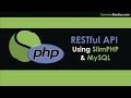 RESTful API With PHP & MySQL