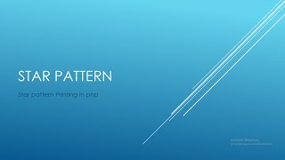 Star Triangle Pattern in PHP