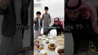 Young Arab future King defending his mother who has been in kitchen for guests #shorts #kid