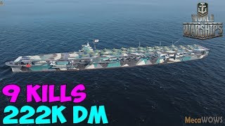 World of WarShips | Shōkaku | 9 KILLS | 222K Damage - Replay Gameplay 4K 60 fps