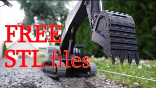 FREE files for 3D Printed RC Excavator | New Bucket