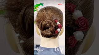 Simple and beautiful updo hairstyle #updo #hairstyle