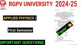 APPLIED PHYSICS I, FIRST SEMESTER, IMPORTANT QUESTIONS, OLD PAPERS, POLYTECHNIC