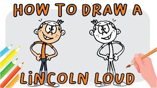 How to Draw a Lincoln Loud - The Loud House | كيفية رسم لينكولن بصوت عال