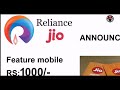 reliance jio 1000 4g mobile phone features reliance jio 4g smart phone updates vtube telugu