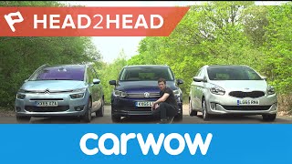 Volkswagen Touran vs Citroen Grand C4 Picasso vs Kia Carens 2017 review | Head2Head
