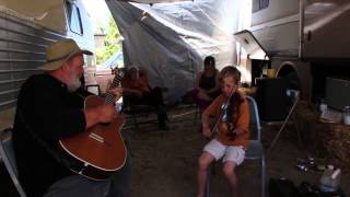 Jimmy and CJ at campsite Weiser 2014