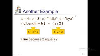 CS 110: Conditions and Boolean Variables in Visual Basic
