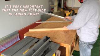 Quick and easy way to straighten wood with a table saw!