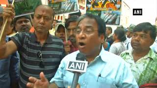 BJP workers hold protest against supply of carcass meat in WB