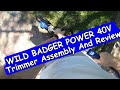 WILD BADGER POWER Weed Wacker 40V 13'' Cordless 2 in 1 String Trimmer Edger Assembly And Review