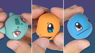 Pokémon Clay Art: 1st Generation Starters!! Bulbasaur / Charmander / Squirtle