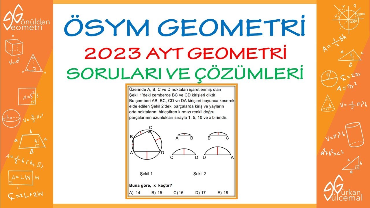 2023 YKS AYT GEOMETRİ SORU VE ÇÖZÜMLERİ - YouTube