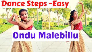 Ondu Malebillu | Kannada Dance cover | Darshan |  Easy Dance steps | Kids dance steps