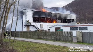 ++ [Großbrand] ++ GROSSEINSATZ in GEISLINGEN - Feuerwehr kämpft gegen  Flammen an - [E]