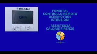 Fondital Controllo remoto Istruzioni- Assistenza Caldaie Firenze