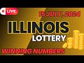 Illinois Midday Lottery Results For - 15 Jul, 2024 - Pick 3 - Pick 4 - Powerball - Mega Millions