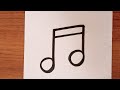 How to Draw Music Note | Easy Musical Note drawing