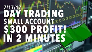 Day Trading Small Account LIVE $300 PROFIT IN 2 MINUTES RESISTANCE BREAK!